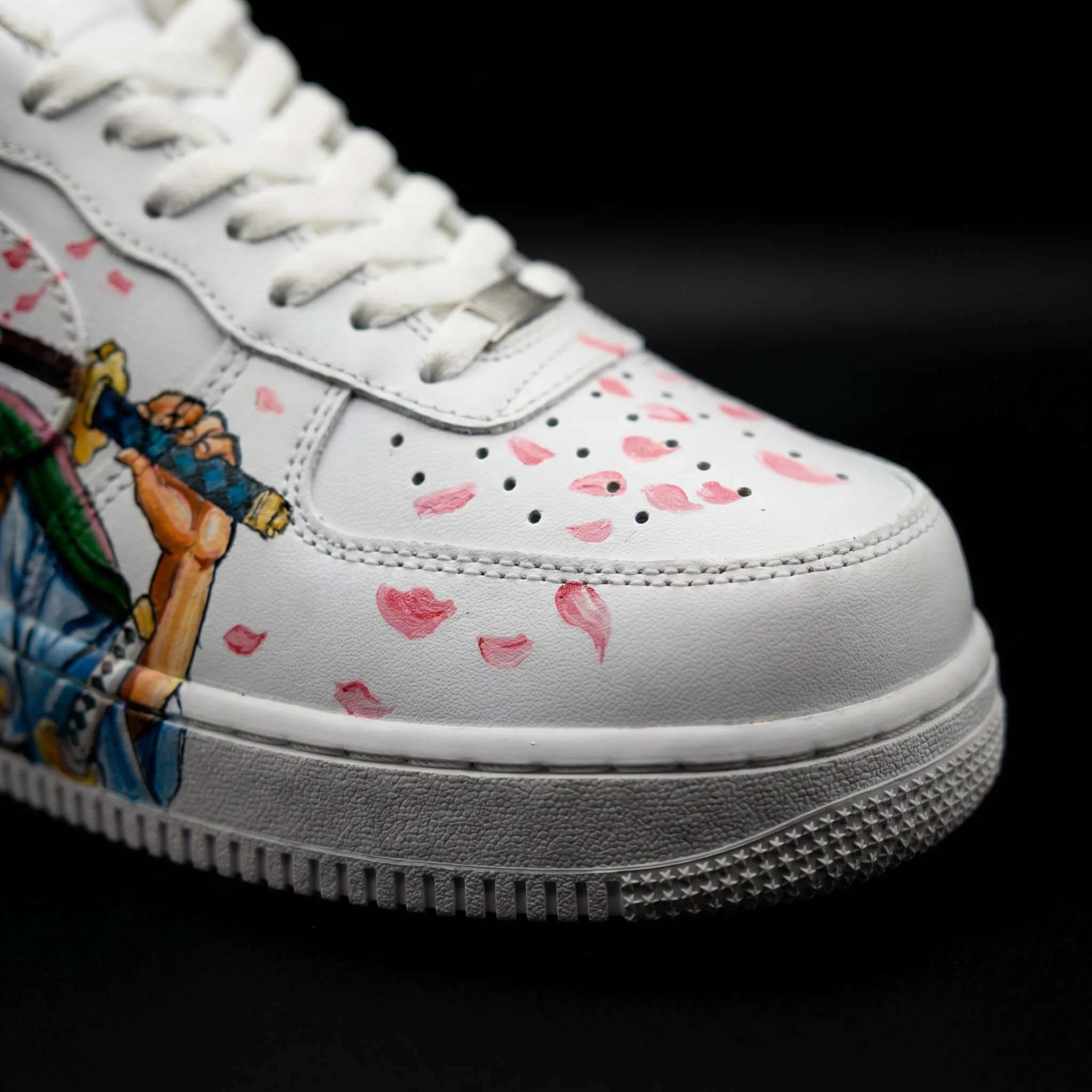 Custom Hand Painted Nike Air Force 1 Roronoa Zoro Sakura Storm